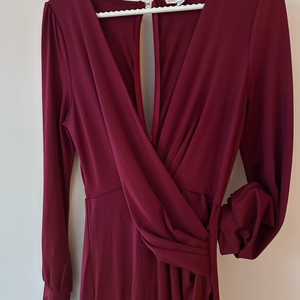 Baltic Born Deep Burgundy Long Sleeve Dress